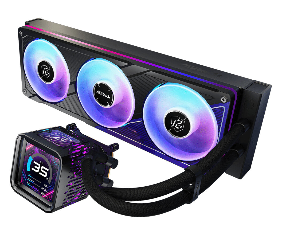 Asrock Phantom Gaming 360 LCD Processor Liquid cooling kit 12 cm Black