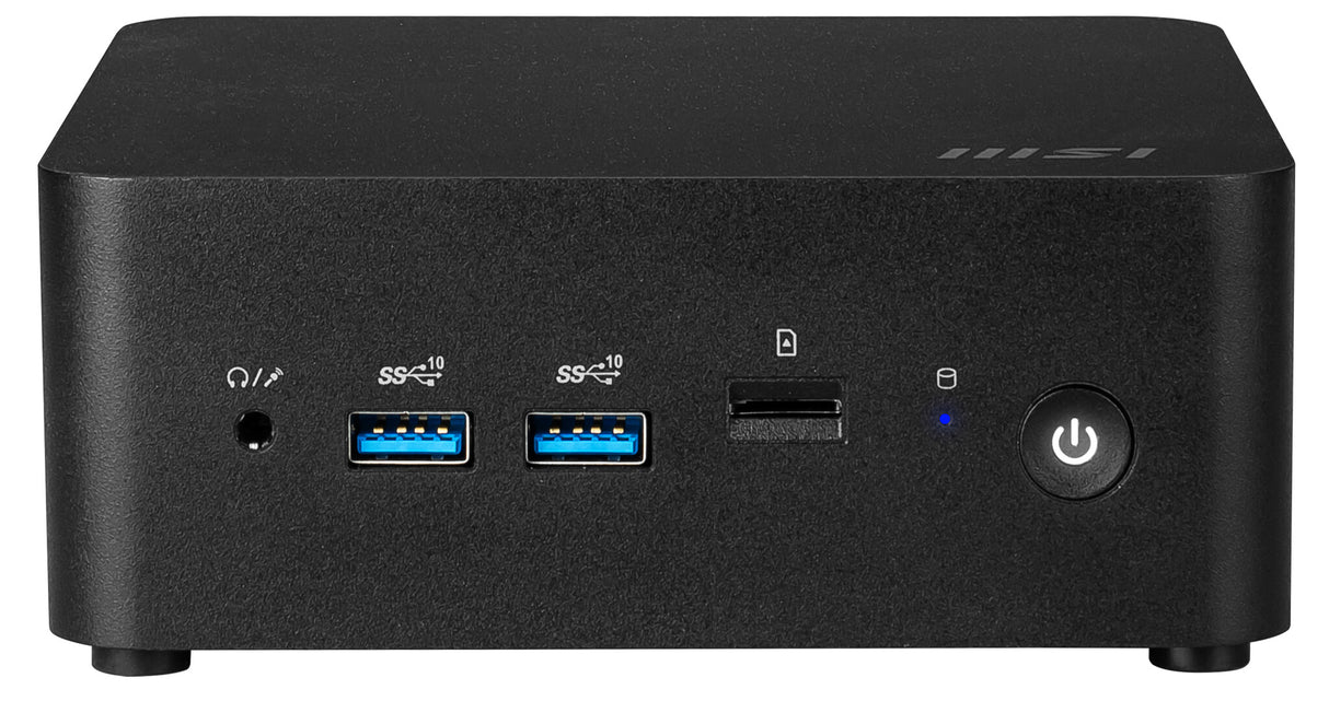 MSI Cubi NUC 1M Intel Core 3 100U Desktop PC, NUC, SFF, Mini Computer, HTPC, (8GB RAM, 512GB Storage, Windows 11 PRO), Intel Graphics/DDR5/Dual ThunderBolt 4/Dual HDMI/Dual LAN/WiFi 6E/BT 5.3/VESA