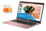 ASUS Vivobook Go 14 E410KA-EK592WS Intel® Celeron® N N4500 Laptop 35.6 cm (14") Full HD 4 GB DDR4-SDRAM 128 GB eMMC Wi-Fi 5 (802.11ac) Windows 11 Home in S mode Pink gold