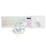VIDA GAMER WHT 4IN1 USB KB MS HS KIT keyboard Mouse included Gaming QWERTY UK English White