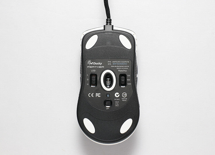 Ducky Feather mouse Gaming Ambidextrous USB Type-A Optical 16000 DPI