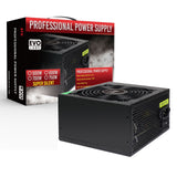 EVO LABS BR600-12BL Fuente de alimentación de 600 W, ventilador silencioso negro de 120 mm con ventilación mejorada, no modular, estable y confiable, empaquetado al por menor