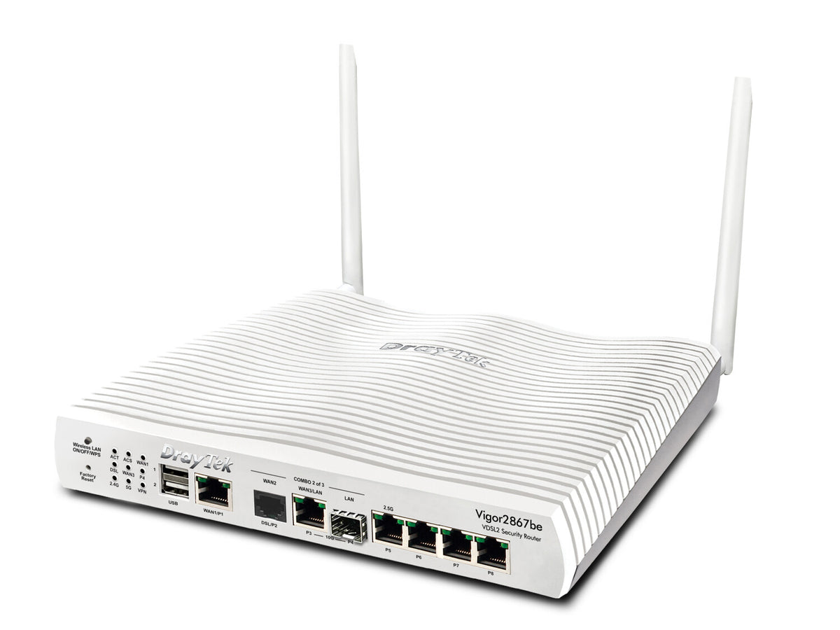 DrayTek Vigor 2867be Multi-Gigabit Multi-WAN Wi-Fi 7 VDSL & FTTP Firewall VPN Router