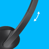 Auriculares estéreo Logitech H340 USB Plug-and-Play con micrófono con cancelación de ruido