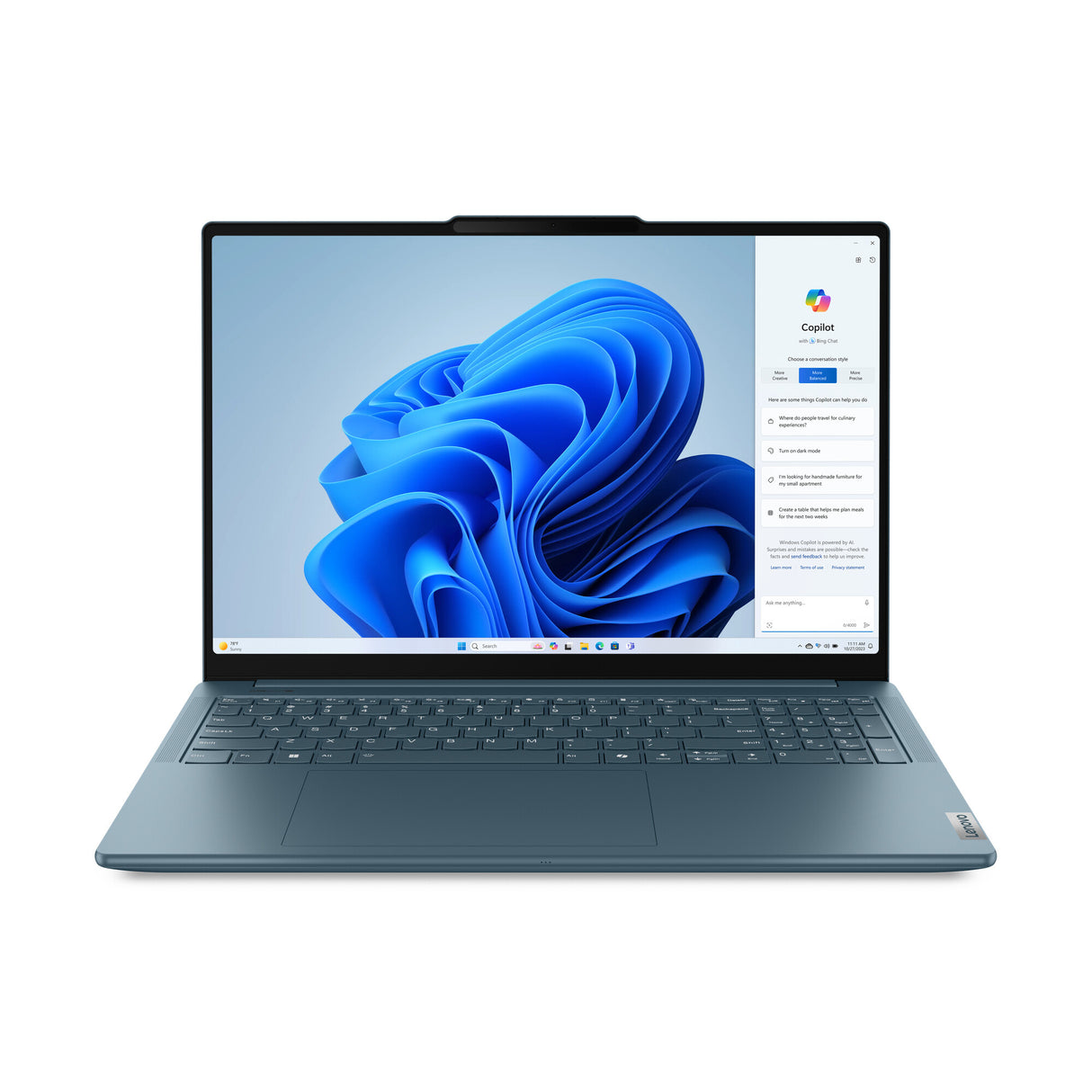 Lenovo Yoga Pro 9 16IMH9 Intel Core Ultra 9 185H Laptop 40.6 cm (16") 3.2K 64 GB LPDDR5x-SDRAM 1 TB SSD NVIDIA GeForce RTX 4070 Wi-Fi 6E (802.11ax) Windows 11 Home UK English Teal