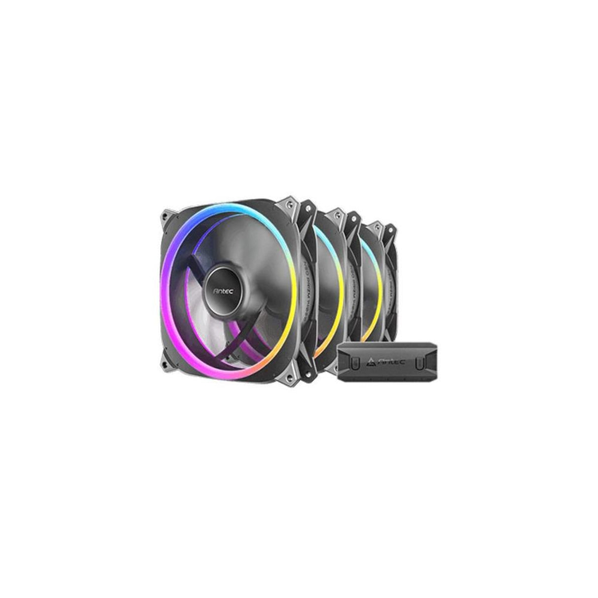 Antec Neo Prizm T3 120 ARGB PWM Case Fan (3-Pack) - Hydro Bearing, 600-2000 RPM, Black