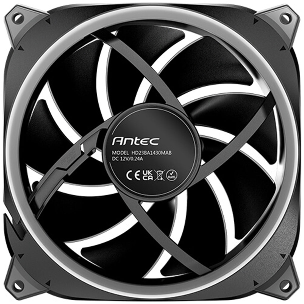 Antec Neo Prizm T3 140 ARGB PWM Case Fan - Hydro Bearing, 600-1500 RPM, Black