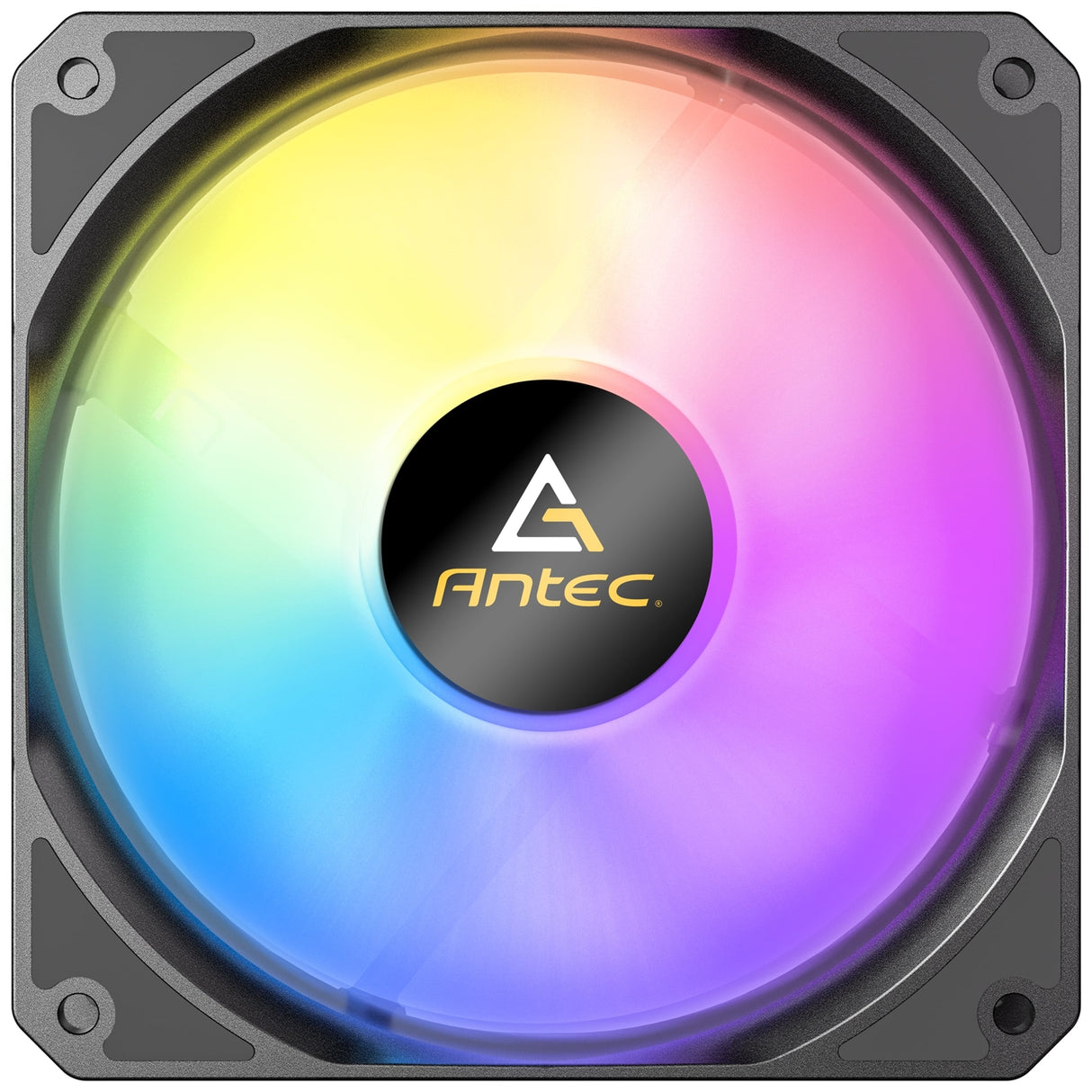 Antec P12R ARGB Reverse PWM 120mm Fan - 4-Pin, Black, High-Airflow Cooling, 9-Blade Design with Anti-Vibration Pads