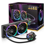 ANTEC Vortex 240 ARGB AiO Liquid CPU Cooler, Universal Socket, 240mm Radiator, PWM 2000RPM Fusion ARGB Cooling Fans, Addressable RGB LED Lighting with Suspended Spiral Pump Head Design