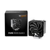 be quiet! Pure Rock Slim 3 Fan CPU Cooler, Universal Socket, High Quality 100mm PWM Black Cooling Fan, 1700RPM, 3 Heat Pipes, 130W TDP, Intel 1851/ 1700 & AMD AM4/ AM5 Compatible