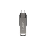 Lexar JumpDrive Dual Drive D400 USB flash drive 64 GB USB Type-A / USB Type-C 3.2 Gen 1 (3.1 Gen 1) Silver