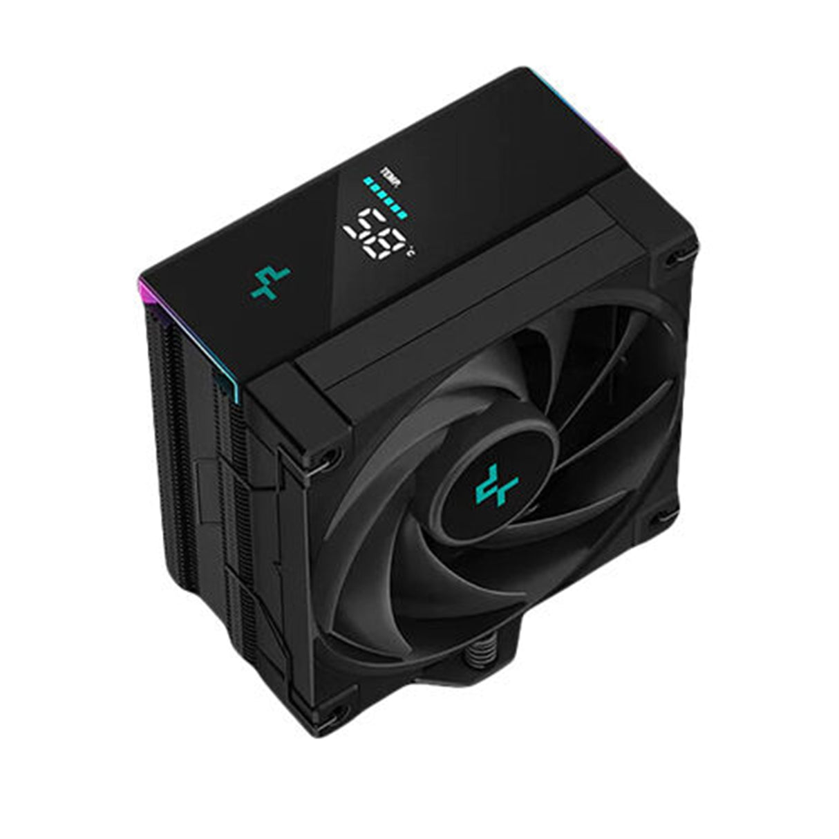 Refroidisseur de processeur numérique DeepCool AK400, 1 ventilateur de 120 mm, tour unique, ARGB, 4 caloducs en cuivre à contact direct, Intel/AMD