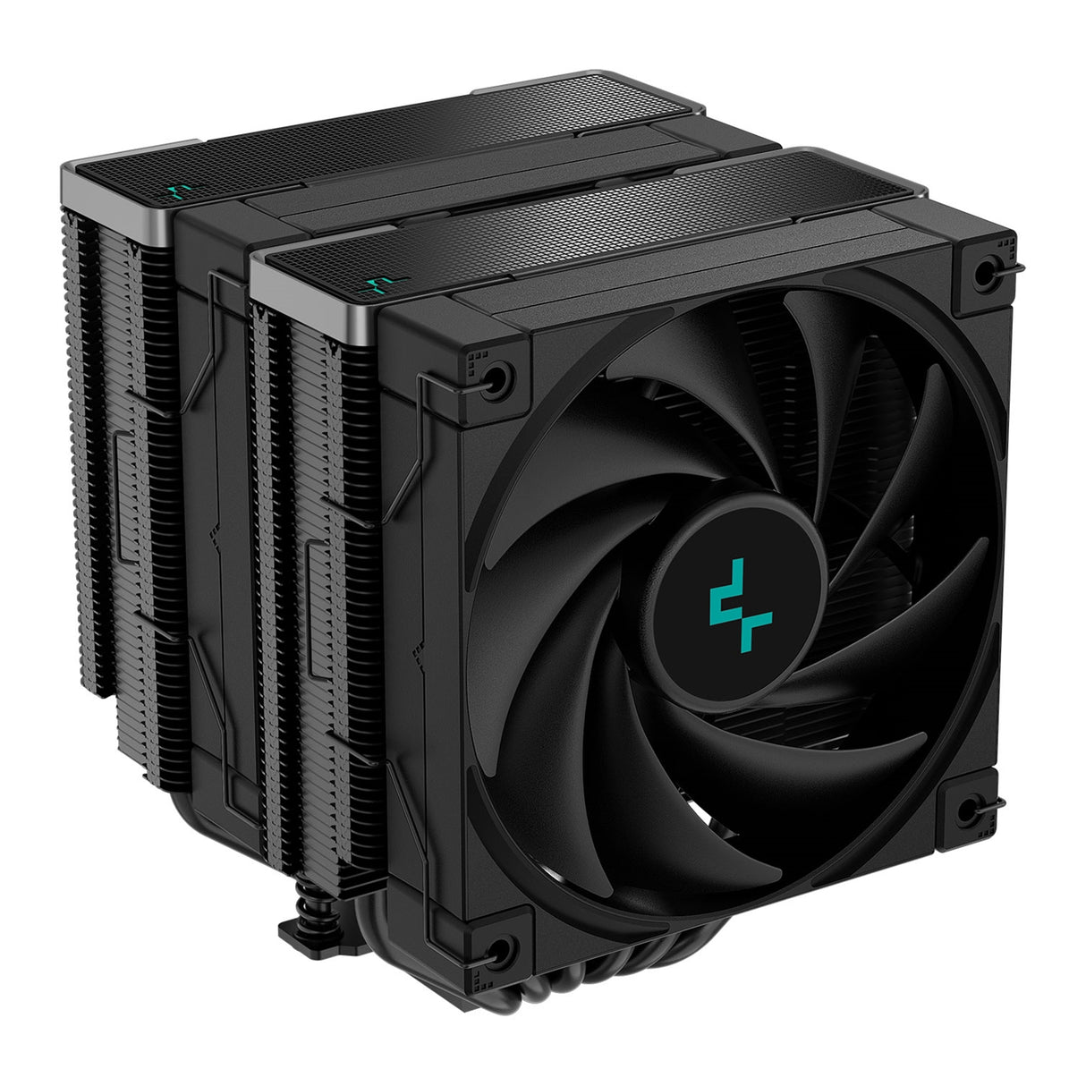 Refroidisseur de processeur DeepCool AK620 ZERO DARK, ventilateur 2x120 mm, 1850 tr/min, 68,99 CFM, PWM, ailettes en aluminium, caloducs en cuivre, Intel/AMD