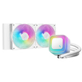 DeepCool LE240 V2 White 240mm Liquid CPU Cooler, Dual 120mm ARGB Fans, Anti-Leak Tech, Quiet Pump, High Performance for Intel & AMD Sockets