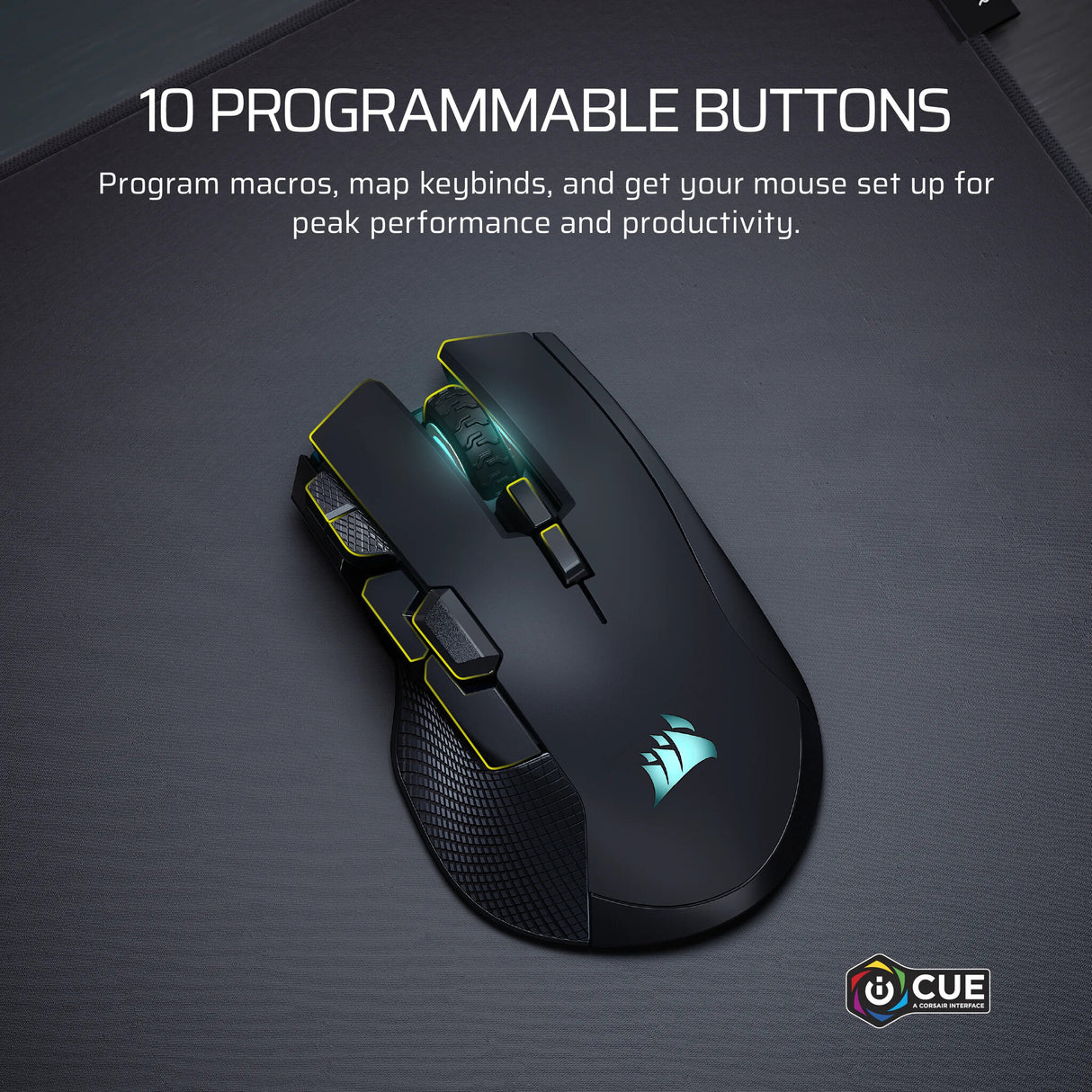 Corsair IRONCLAW WIRELESS SE mouse Gaming Right-hand RF Wireless + Bluetooth + USB Type-C Optical 26000 DPI