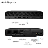 HP EliteDesk 8 Mini G1i Desktop AI PC Intel Core Ultra 5 235T 16 GB DDR5-SDRAM 512 GB SSD Windows 11 Pro Mini PC Black