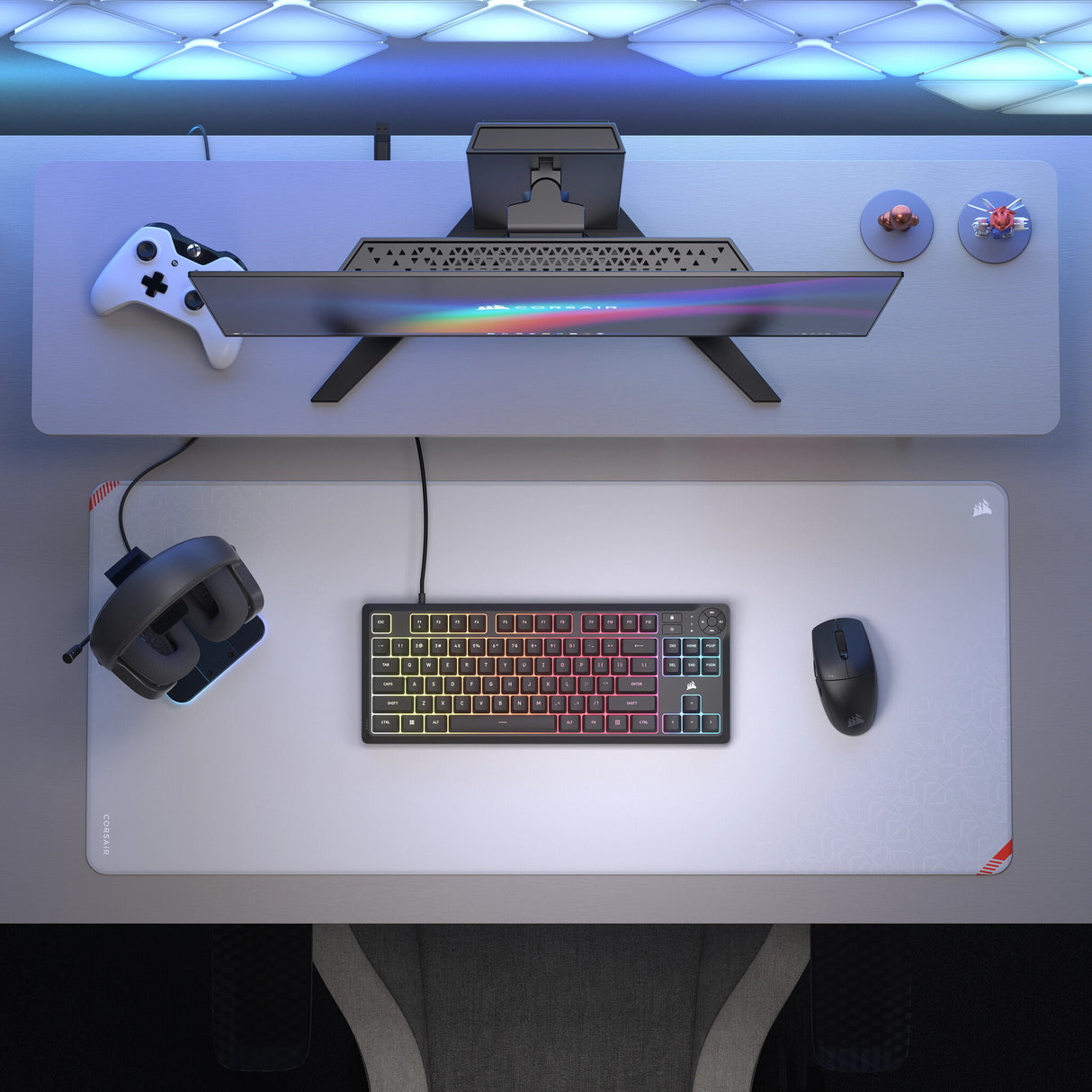 Corsair K55 CORE TKL RGB keyboard Gaming USB QWERTY UK English Black