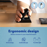 R-Go Tools Ergonomic mouse R-Go Twister, with break software, ambidextrous mouse for both hands, foldable, bluetooth and wired