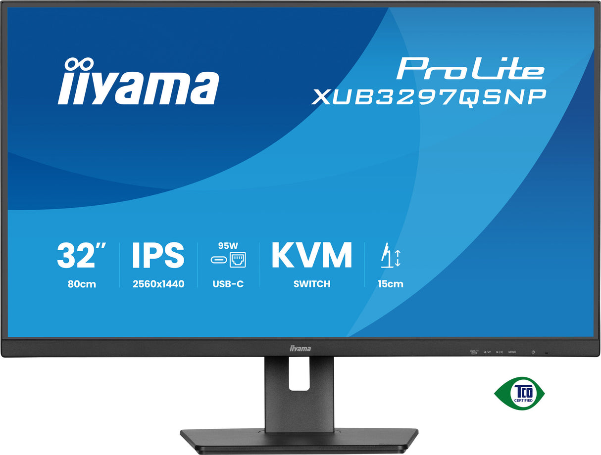 iiyama ProLite XUB3297QSNP-B1 computer monitor 81.3 cm (32") 2560 x 1440 pixels Quad HD LED Black