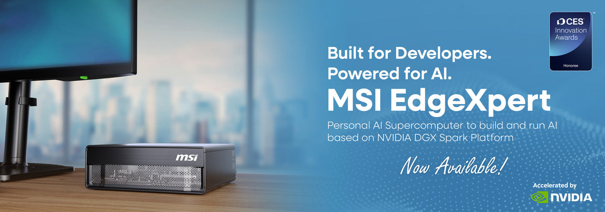 MSI EdgeXpert AI Supercomputer Desktop, NVIDIA DGX Spark GB10 Grace Blackwell Architecture, 128GB LPDDR5 Unify Memory, 4TB SSD, ARM CPU, WiFi 7, BT 5.3, NVIDIA DGX OS - EDGEXPERT NVIDIA DGX GB10 128GB 4TB