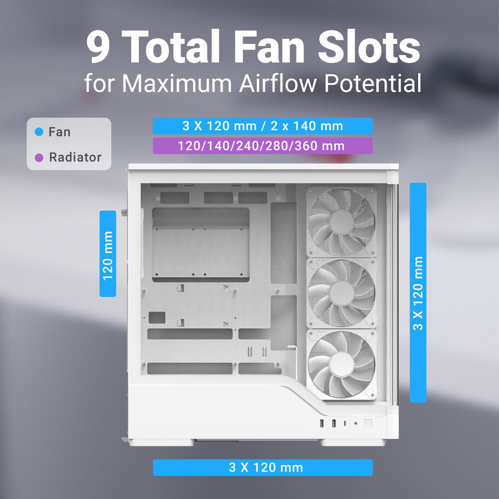 Aerocool P500A-WT Midi Tower White