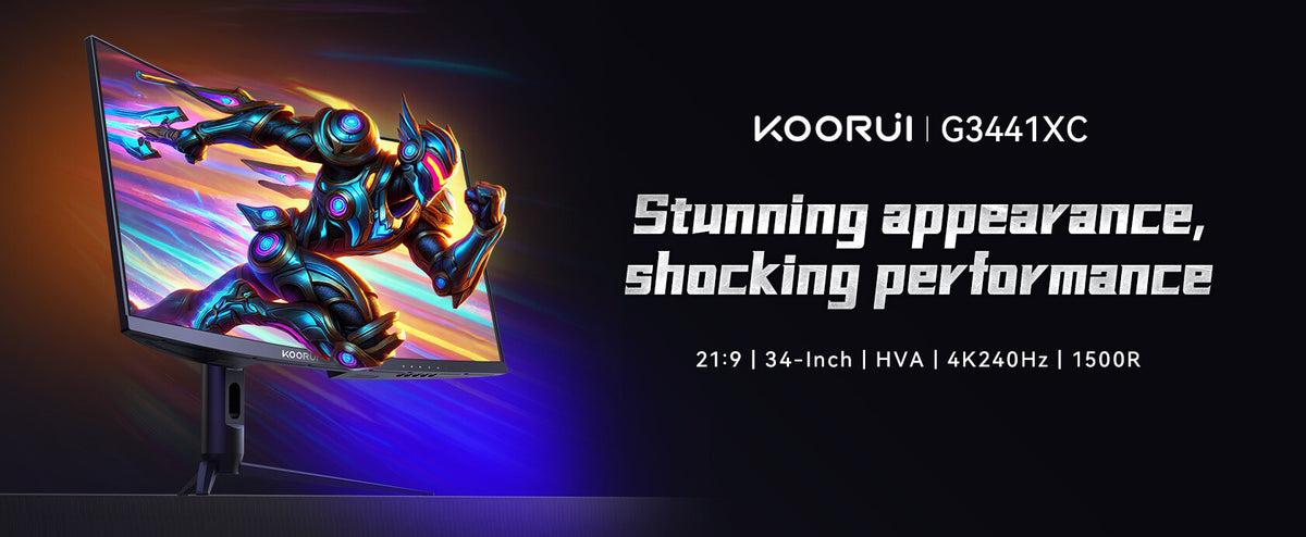 Koorui G3441XC computer monitor 86.4 cm (34") 3440 x 1440 pixels UltraWide Quad HD Black
