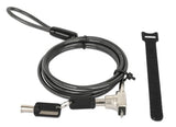 Manhattan Laptop Lock (Nano) with two keys, Compatible with Nano style locks, 1.5m cable, Anti theft, Strong steel cable - metal with clear PVC jacket, Notebook, Lifetime Warranty