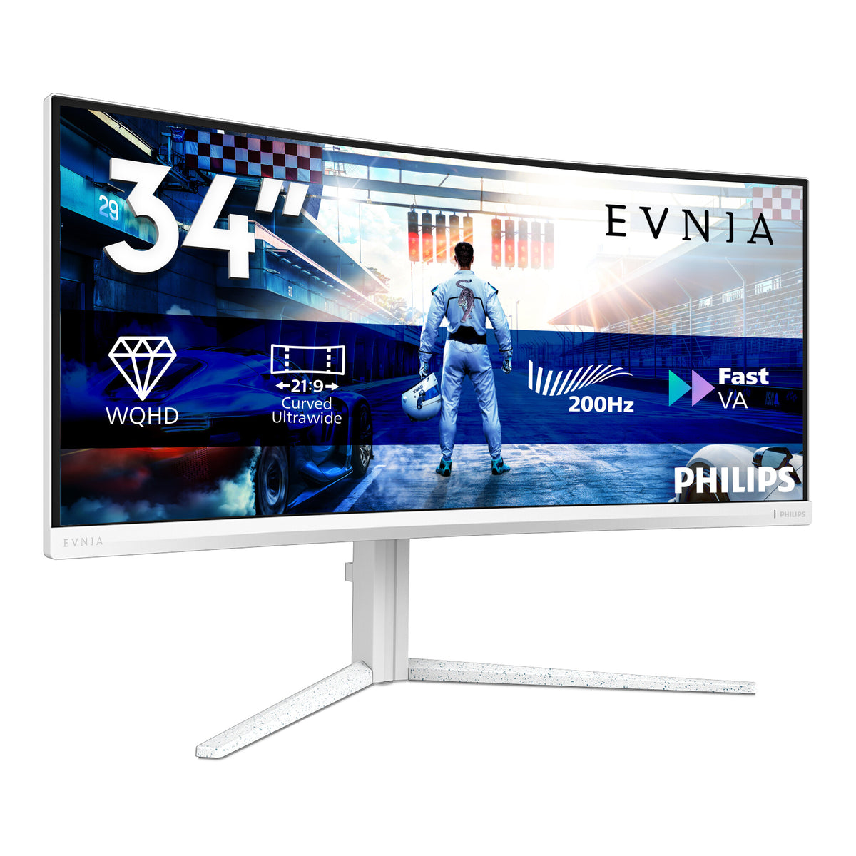 Philips 34M2C5601QA/00 computer monitor 86.4 cm (34") 3440 x 1440 pixels White