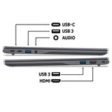 Acer Chromebook Plus 514 CB514-5H Traditional Laptop - Intel Core 5 120U, 8GB, 512GB SSD, Integrated Graphics, 14" WUXGA, Chrome OS, Iron
