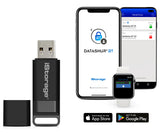 iStorage datAshur BT 64 GB | Encrypted Secure Flash Drive | Unlock via Smartphone Using Bluetooth | FIPS 140-2 Level 3 Certified | Remote Management Ready