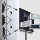 StarTech.com Heavy-Duty Articulating TV Wall Mount for up to 100-inch and 187.4lb/85kg Flat Screens, VESA 800x500, Low-Profile Bracket, TAA-Compliant