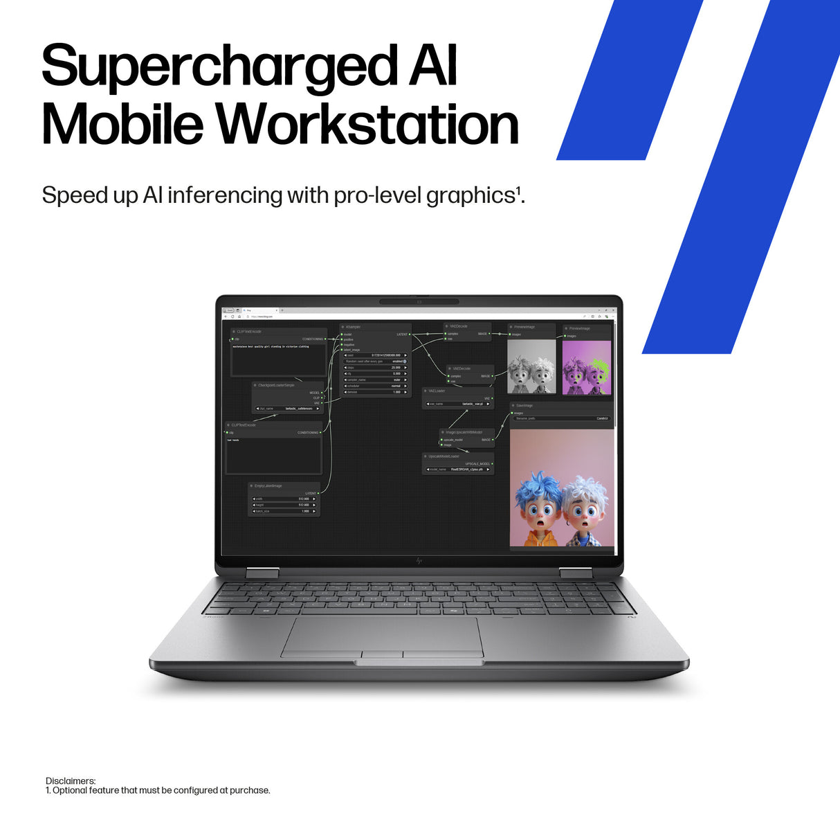 HP 98M29ET laptop Intel Core Ultra 9 285HX Mobile workstation 40.6 cm (16") Touchscreen WUXGA 64 GB DDR5-SDRAM Wi-Fi 7 (802.11be) Windows 11 Pro AI PC, AI Workstation