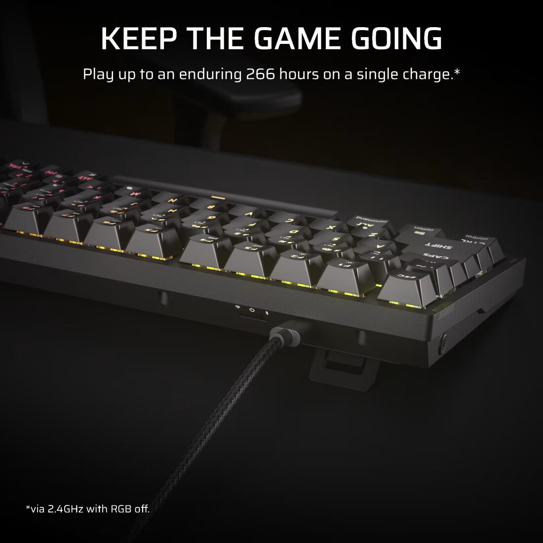 Corsair K65 PLUS WIRELESS keyboard Gaming RF Wireless QWERTY UK English Black
