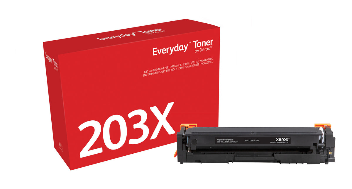 EverydayTM Black Toner by Xerox compatible with HP 203X (CF540X), High capacity