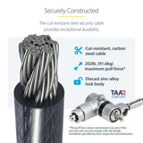 StarTech.com 25-Pack Universal Laptop Lock 6.6ft (2m), Serialized Security Cable for Notebook, Compatible With Noble Wedge®/Nano/K-Slot, Keyless Combination Cable - TAA