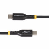 StarTech.com 1m USB-C Charging Cable, USB-IF Certified USB C Cable, 240W PD EPR, USB 2.0 Type-C Laptop Charger Cord, USB-C Data Transfer Cable, TPE Jacket, M/M