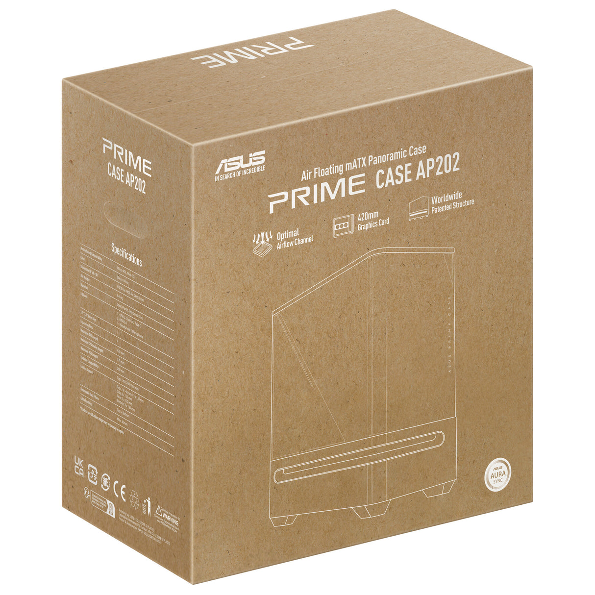 ASUS PRIME AP202 ARGB Midi Tower Black