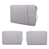PREVO 14 Inch Laptop Sleeve, Side Pocket, Cushioned Lining, Light Grey