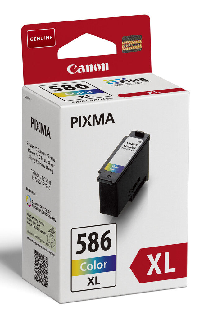Canon PG-595XL/CL-586XL + GP-501 50Sh. Value Pack ink cartridge 2 pc(s) Original High (XL) Yield Black, Cyan, Magenta, Yellow
