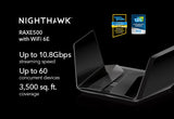 NETGEAR Nighthawk RAXE500 wireless router Gigabit Ethernet Tri-band (2.4 GHz / 5 GHz / 6 GHz) Black