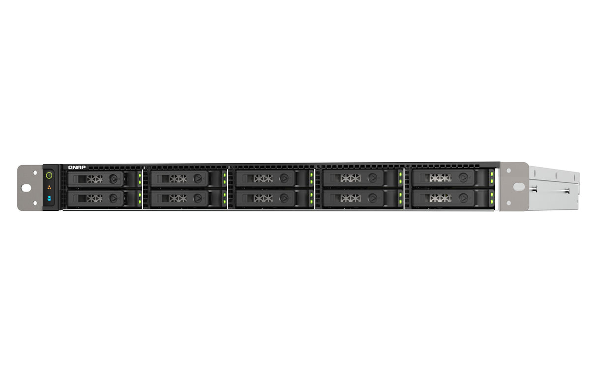 QNAP TS-h1090FU NAS Rack (1U) EPYC 7302P 128 GB DDR4 0 TB QuTS hero Black, Grey