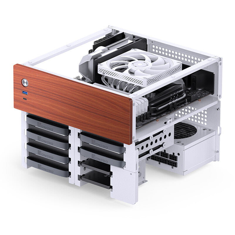 Jonsbo N4 WHITE computer case Micro Tower