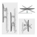 StarTech.com Six-Monitor Desk Mount with Crossbar, Up To 32-inch Computer Screens, Max 17.6lb (8kg) each, Dual Column, C-clamp/Grommet, Height Adjustable