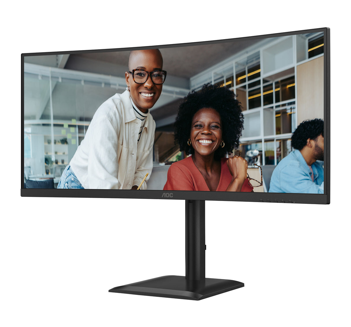 AOC CU34E4C computer monitor 86.4 cm (34") 3440 x 1440 pixels UltraWide Quad HD LED Black