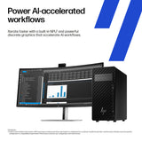 HP Z2 Tower G1i Workstation Desktop PC Intel Core Ultra 7 265 32 GB DDR5-SDRAM NVIDIA RTX A400 Windows 11 Pro AI PC, AI Workstation Black