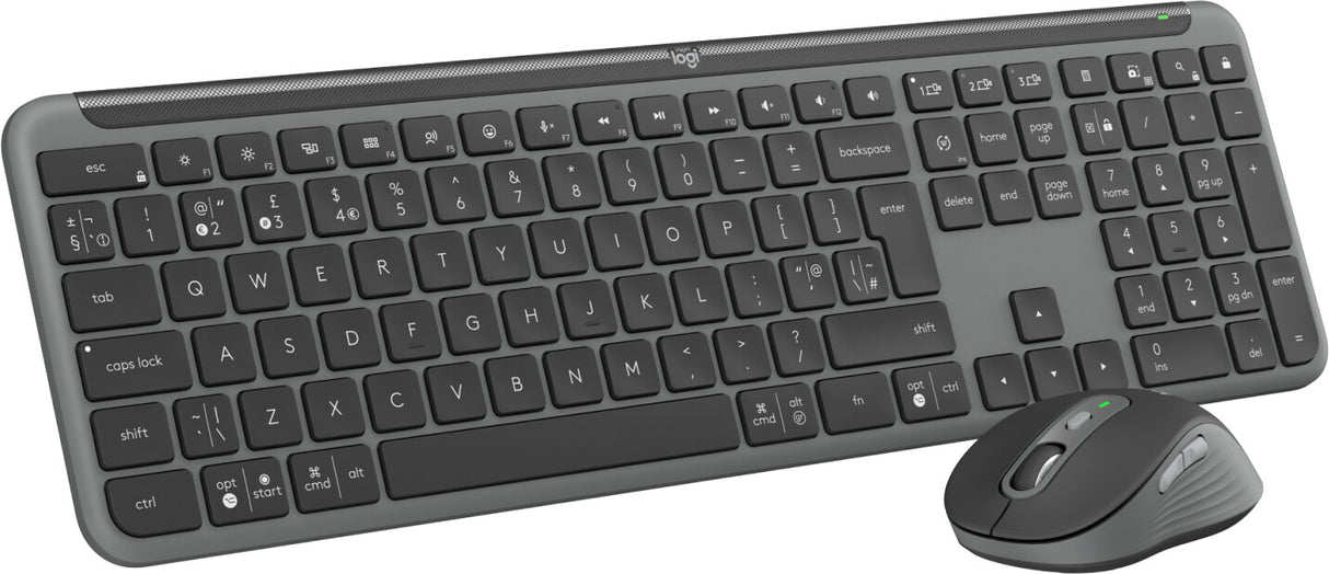 Logitech MK950 Signature for Business keyboard Mouse included Office RF Wireless + Bluetooth QWERTY UK English Graphite