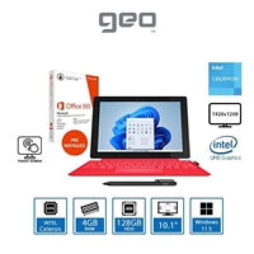 Geo GeoPad 110 2-in-1 Laptop/Tablet 10.1 Inch IPS