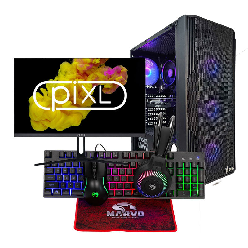 DCG Nova - Ryzen 5 4500, 16GB DDR4, RTX 3050 6GB, 500GB SSD, 24" Monitor Gaming PC Bundle