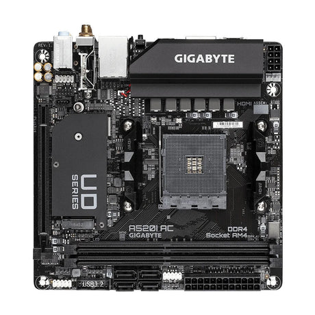 Gigabyte A520I AC Motherboard - Supports AMD Ryzen 5000
