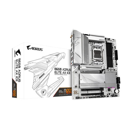 Gigabyte B650 AORUS ELITE AX ICE Motherboard - Supports AMD